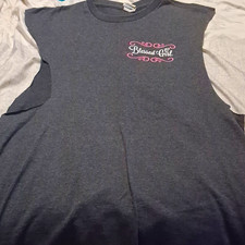 Delta Pro Weight XL Gray Sleeveless Crew Neck Graphic Tee Blessed Girl picture
