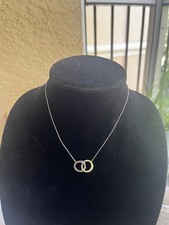 Tiffany & Co. 1837 925 Sterling Silver Interlocking Circles Pendant Necklace 15
