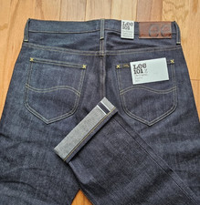 Lee 101Z Dry Indigo Selvedge Selvage Raw Denim Straight Jeans NWT Japan 13.75oz picture