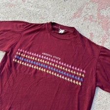 Vintage ASU Arizona State Shirt Velva Sheen College Single Stitch USA L (Fits M) picture