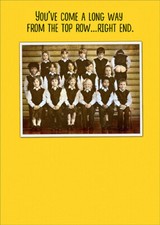RSVP Boy Mooning Camera  Vintage School Photo Funny / Humorous Birthday Card picture