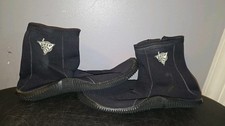 Deep See Black Zip Up Scuba Shoes Boots Zipper Swimming Diving Sea Size 13 picture