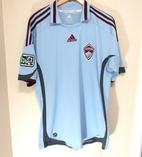 Adidas Colorado Rapids Jersey Men's Large Blue Away 2008 2009 MLS Soccer picture