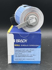 Brady PSPT-250-175-WT PermaSleeve 1/4” x 1.75” White 100/Roll NOS picture