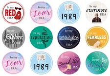 24x EDIBLE Swiftie Eras Tour Cupcake Cookie Toppers WAFER PAPER Sheet UNCUT 1.7