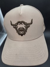 Waggle Golf Highlander Snapback Hat Tan Multi-Signed Alex McGovern Kirk Dufe + 1 picture