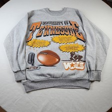 VTG University of Tennessee Volunteers Vols Sweatshirt Crewneck Gery Size L AOP picture