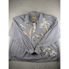 NWT $118 Maeve Anthropologie Button Down Shirt Womens Small Striped Floral Print picture