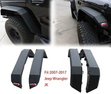 vijay 4pcs Front and Rear Fender Flares with LED Light Fit 07-17 Wrangler JK/JKU picture