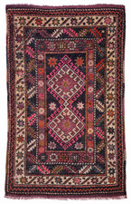 Semi-Antique Western Anatolian Hand-Knotted Rug 37x60'' , Turkish Tribal Rug picture