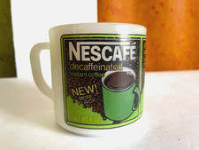Federal Glass 1970s Nescafé Decaffeinated Coffee Promo Mug Milk Glass picture