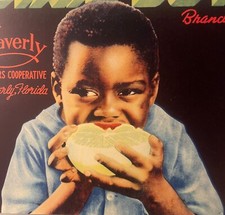 Vintage 1940s Dixie Boy Citrus Crate Label 🍊 Waverly FL Adorable Child picture