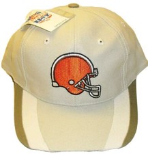 Cleveland Browns Vintage 90s Snapback hat Tan color New Nfl Ozzie Newsome years picture