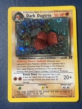 Pokémon Dark Dugtrio TCG Holo Card 6/82 Rare. Pre-Owned picture