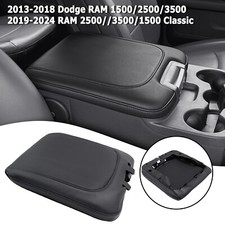 Fits 2019-2025 Ram 2500 3500 1500 Classic Center Console Lid Armrest Cover Black picture