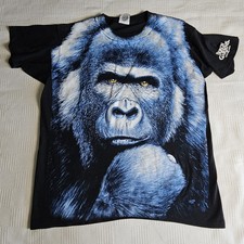 VTG 1993 Silverback Gorilla AOP All Over Print T Shirt Single Stitch Men Size L picture