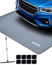 PVC Garage Floor Mat Waterproof Non-Slip Containment Squeegee Fasteners Snow Oil picture