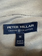 Peter Millar Crown Crafted Quarter Zip Pullover Sweater Medium Blue picture