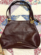 Michael Kors Brown Pebbled Shoulder Bag Gold Hardware Zip/Magnetic, Detachable picture