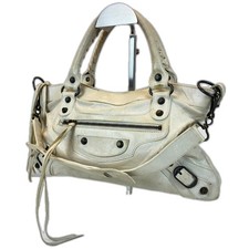 BALENCIAGA The first Handbag 103208 leather Ivory picture