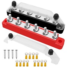 Seamaka Power Distribution Terminal Block with cover with 6 x 1/4 (M6) picture