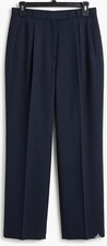 Vintage Liz Claiborne Pants Womens 10 NWT Blue Micro Print 90s Career Trousers picture