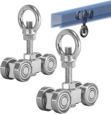 SKTREX 4 Wheel Silent Trolley Assembly Rollers Four Bearing Pack of 2  picture