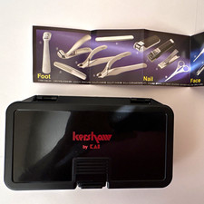 Kershaw by KAI PQ-0503   Toe Nail Clippers w/ Case Silver/Black made in Japan picture