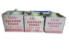 3 Rare Vintage Curity by Bauer & Black Sulfur Fumes Extermination Cube Candles picture