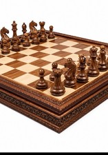 Combo Fierce Knight Staunton Luxury Chess pieces Set 4