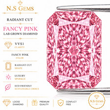 2 Ct Radiant Cut Fancy Pink Lab Grown Diamond VVS1 Loose Gemstone Luxury Sparkle picture