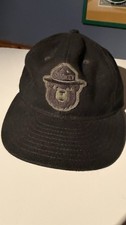 Filson x Smokey Bear x Ebbets Field Black Strapback Baseball Cap One Size MIUSA  picture