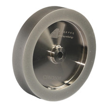 CBN Grinding Wheels 8'' Diameter, 5/8'' Arbor, 1.5'' Wide, 1'' Down The Side picture