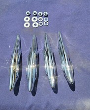 Original 1937 Chevrolet Truck Chrome Bumper Guards, Set Of 4 Piece. F&R Guards picture