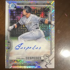2021 Bowman Chrome Mega Box Chrome Mojo Autographs Yoelqui Cespedes (AU, RC) picture