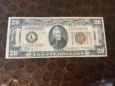 ⚙️ SERIES 1934A $20 HAWAII WW2 FRN BROWN SEAL NOTE ⚙️ picture
