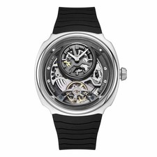 MEGIR Men's Automatic Mechanical Watch Skeleton Tourbillon Luminous Silicone 50M picture