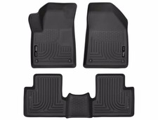 Husky WeatherBeater Front/2nd Row Floor Mats 3pc Fits 15-23 Jeep Cherokee Blk picture