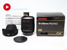 Rare [Almost Unused] Sigma 18-200mm f/3.5-6.3 DC Lens Pentax K Mount w/Hood #214 picture
