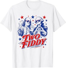 Two Fiddy 250th 4th of July American Funny Patriotic 250 USA Unisex T-Shirt picture