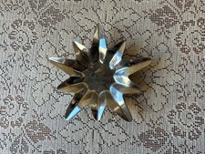 Vintage Silver Starburst Catch All Dish Atomic Sunburst MCM Chrome 9 Inch picture