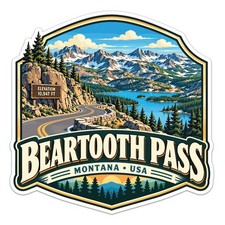 USA Montana Beartooth Pass Sticker Car Bumper Vinyl Decal picture