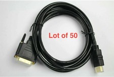 Lot 50 x PREMIUM Vseven V7E2HDMIDVID-02M HDMI(m) to DVI-D (m) Cables 6Ft picture