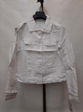 Lulu B Womens Long Sleeve Linen Travel Jacket White Size XS LIN7403 picture