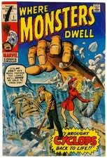 Where Monsters Dwell #1 1970 Marvel Comics FN+ Comic Book picture