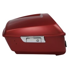 King Trunk Fit For Harley Touring Road Street Glide 2014-2026 Wicked Red Denim picture