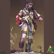 1/32 American Mountain Man Fur Trapper Resin Figures Unpainted Unassembled Model picture