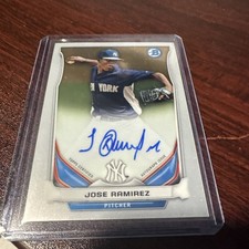 2014 Bowman - Prospect Autographs Chrome Jose Ramirez #BCAP-JR (AU, RC) picture