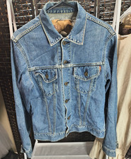 Edwin Men's Blue Denim Button Front Collared Pockets From The 80s To 90s Vintage picture