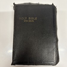 1940s World Publishing Co KING JAMES HOLY BIBLE With Helps Cleveland Ohio picture